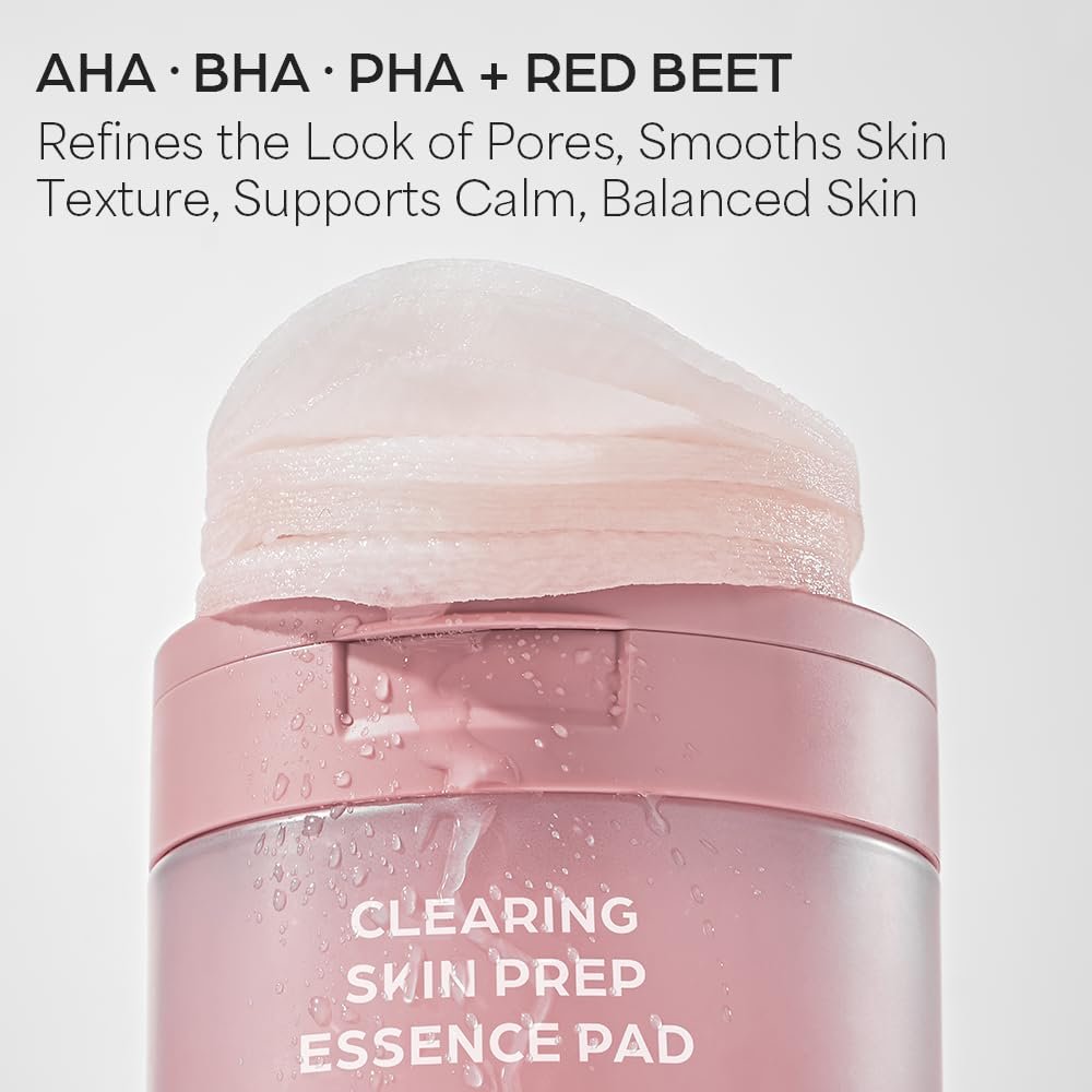 Clearing Skin Prep Essence Pads – AHA BHA PHA Exfoliating Toner Pads, 70 Pads (140ml) - Image 4